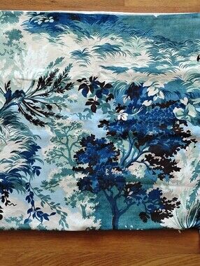 NWT Thibaut Lincoln Toile Navy Blue Teal Pillow Cover 22" x 22" (MSRP $105)